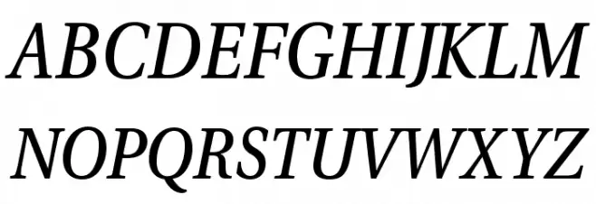 VenturisADFNo2Med-Italic फ़ॉन्ट अपरकेस