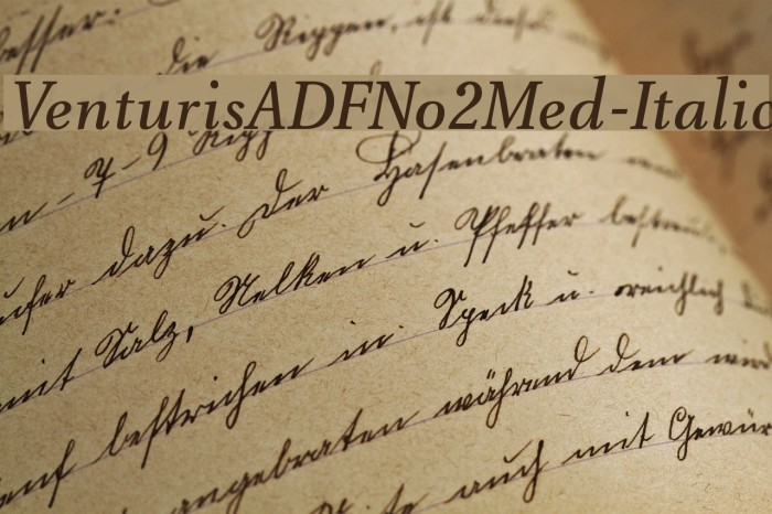 VenturisADFNo2Med-Italic Font examples