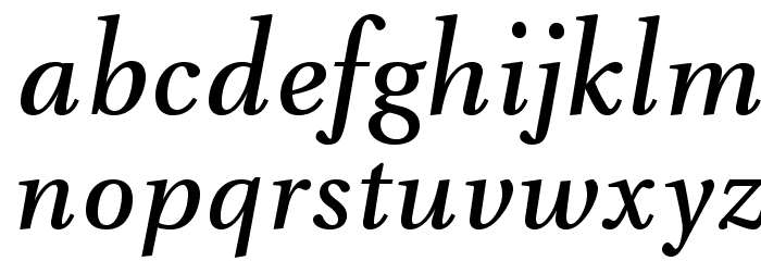 VenturisADFNo2Med-Italic Font LOWERCASE