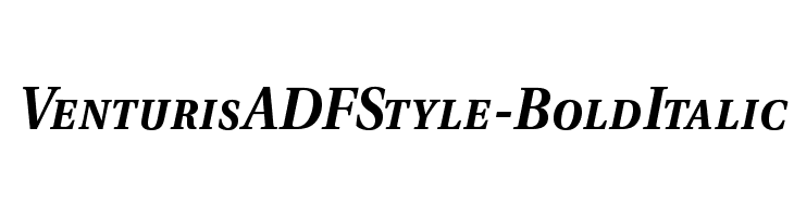 VenturisADFStyle-BoldItalic Font