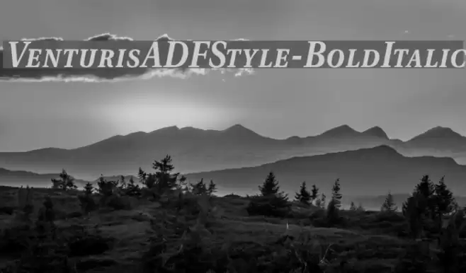 VenturisADFStyle-BoldItalic Font examples