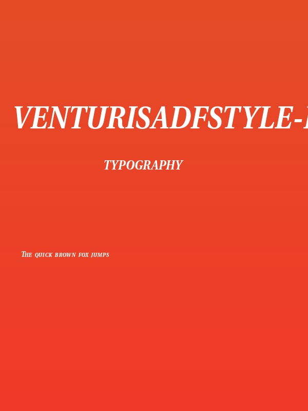 VenturisADFStyle-BoldItalic Poster