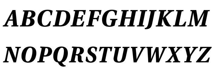 VenturisADFStyle-BoldItalic Font LOWERCASE