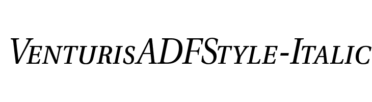 VenturisADFStyle-Italic Font