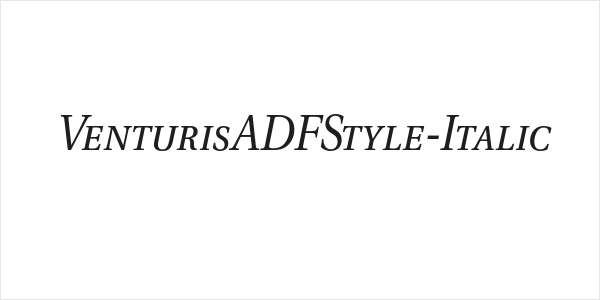 VenturisADFStyle-Italic Logo