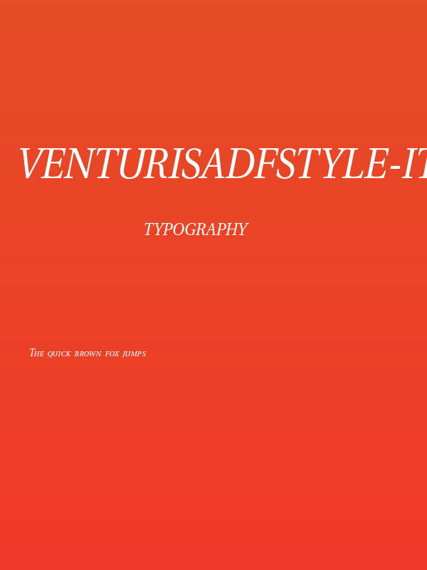 VenturisADFStyle-Italic Poster