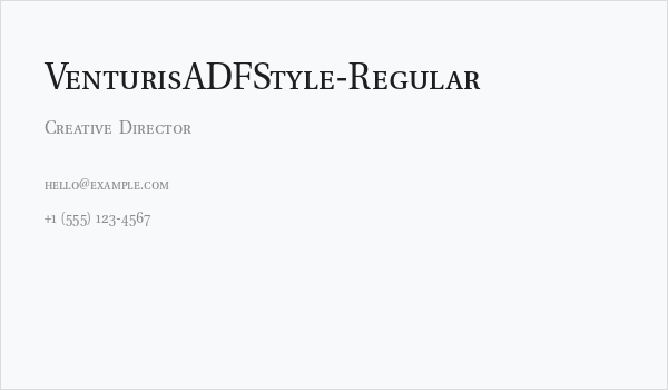 VenturisADFStyle-Regular Business Card