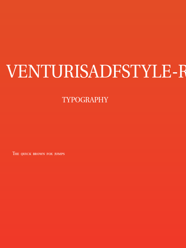 VenturisADFStyle-Regular Poster