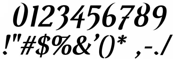 VenturisOldADF-BoldItalic Font OTHER CHARS