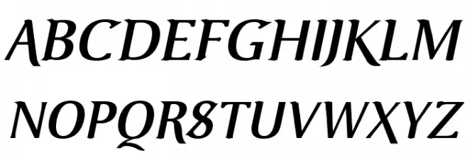 VenturisOldADF-BoldItalic 字体 大写