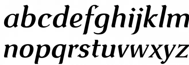 VenturisOldADF-BoldItalic Font LOWERCASE