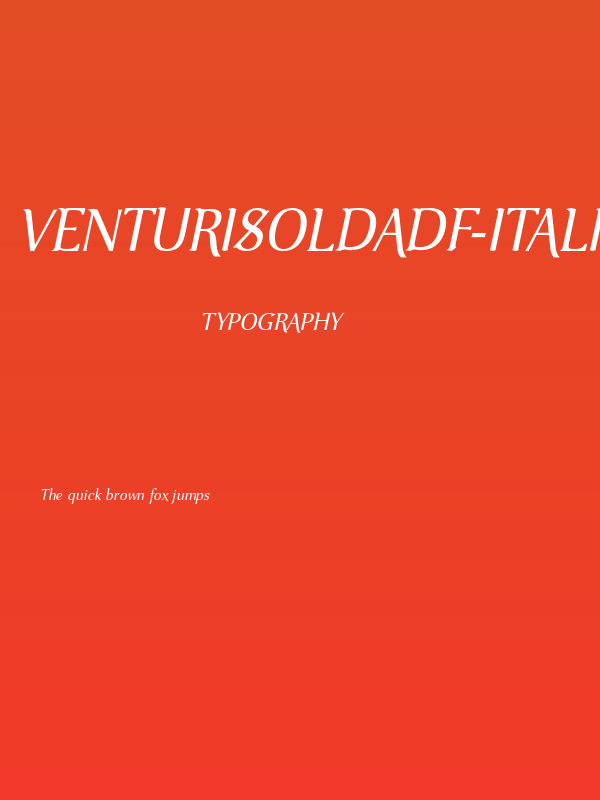 VenturisOldADF-Italic Poster
