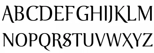 VenturisOldADF-Regular Caratteri MAIUSCOLE