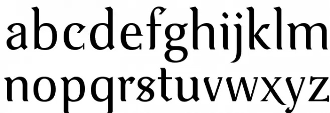 VenturisOldADF-Regular फ़ॉन्ट लोअरकेस