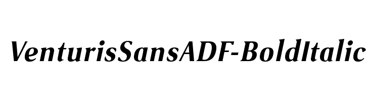 VenturisSansADF-BoldItalic Font