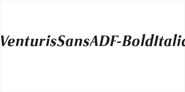 VenturisSansADF-BoldItalic Logo