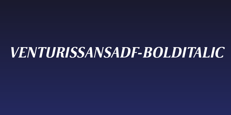 VenturisSansADF-BoldItalic Social Header