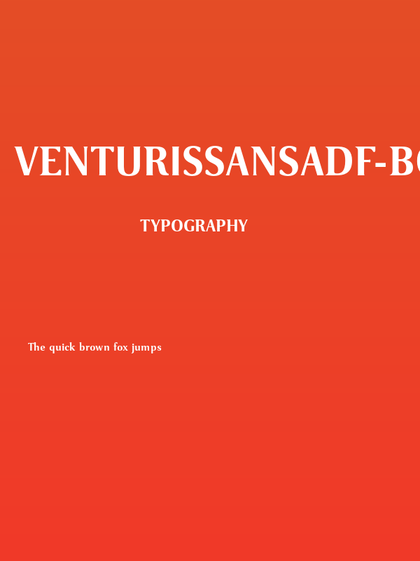 VenturisSansADF-Bold Poster