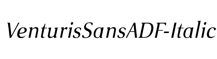 VenturisSansADF-Italic Font