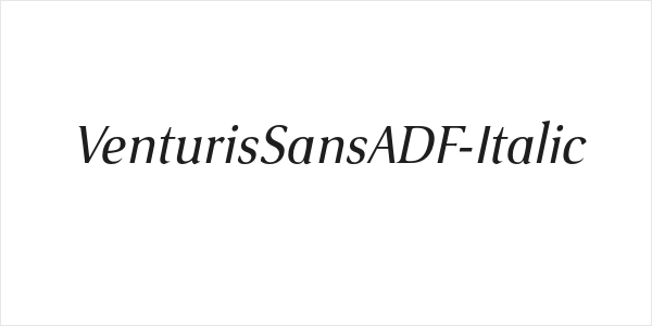 VenturisSansADF-Italic Logo