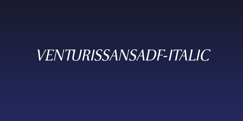 VenturisSansADF-Italic Social Header