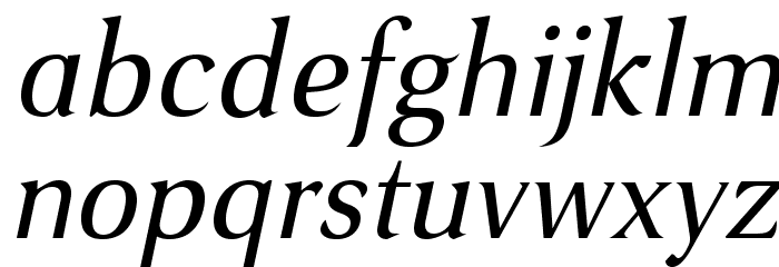 VenturisSansADF-Italic Font LOWERCASE