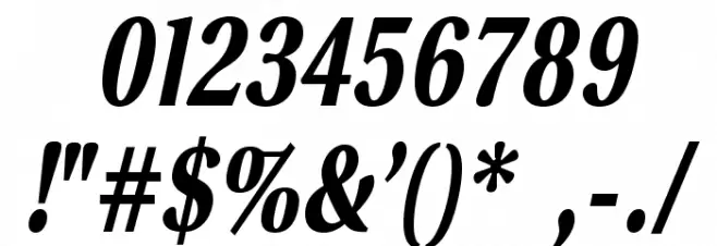 VenturisSansADFCd-BoldItalic Font OTHER CHARS