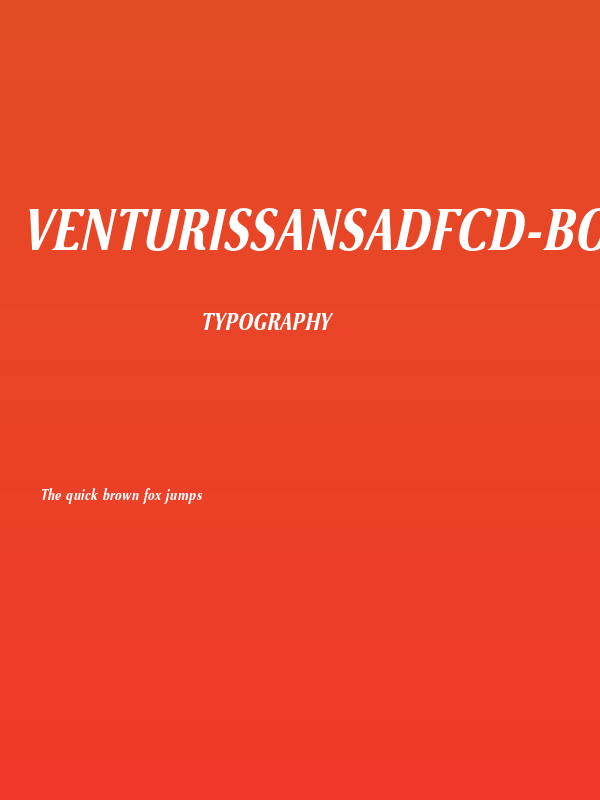 VenturisSansADFCd-BoldItalic Poster