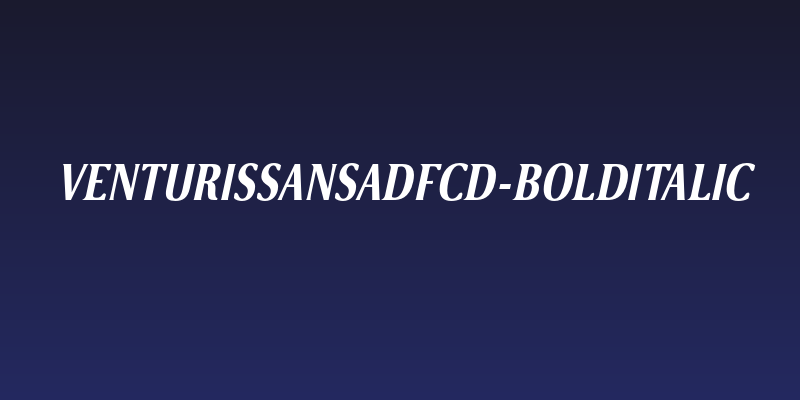 VenturisSansADFCd-BoldItalic Social Header