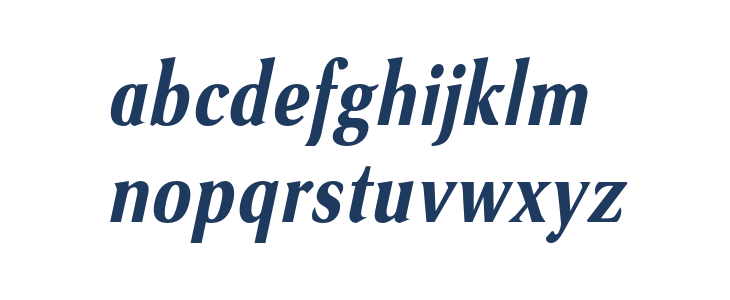 VenturisSansADFCd-BoldItalic Lowercase