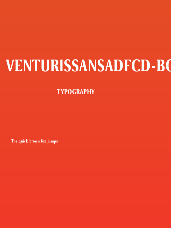 VenturisSansADFCd-Bold Poster
