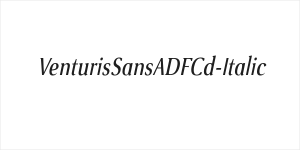 VenturisSansADFCd-Italic Logo