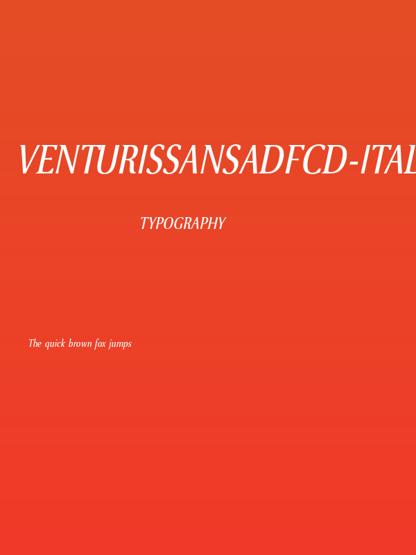 VenturisSansADFCd-Italic Poster