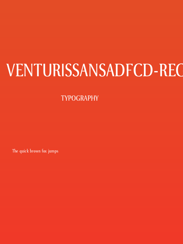 VenturisSansADFCd-Regular Poster