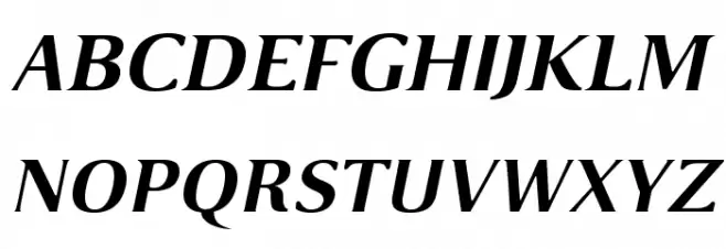 VenturisSansADFEx-BoldItalic 字体 大写