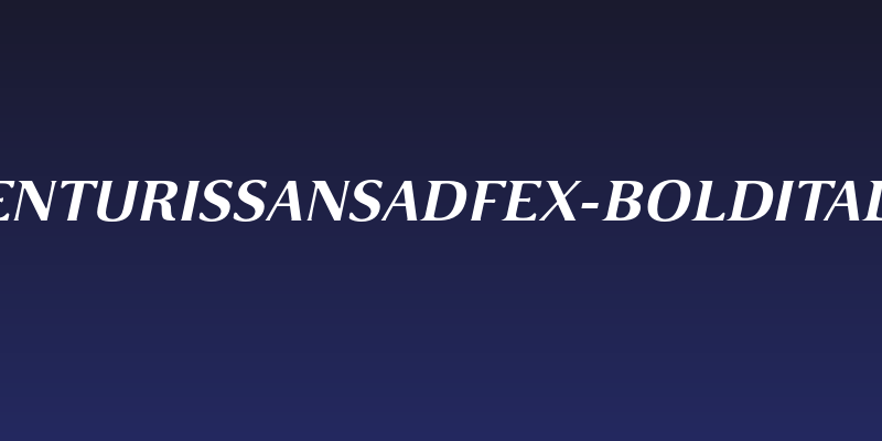 VenturisSansADFEx-BoldItalic Social Header