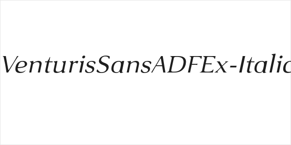 VenturisSansADFEx-Italic Logo
