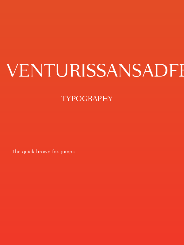 VenturisSansADFEx-Regular Poster