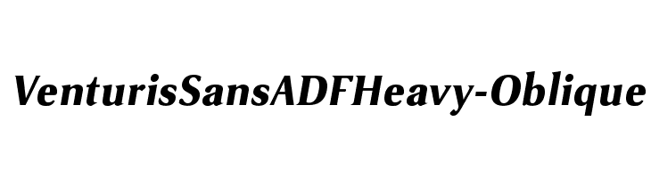 VenturisSansADFHeavy-Oblique Font