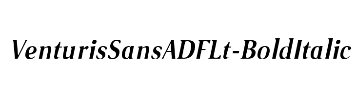 VenturisSansADFLt-BoldItalic Font