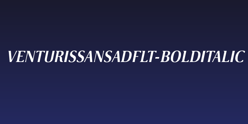 VenturisSansADFLt-BoldItalic Social Header