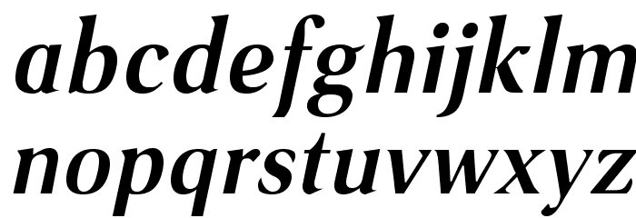 VenturisSansADFLt-BoldItalic Font LOWERCASE