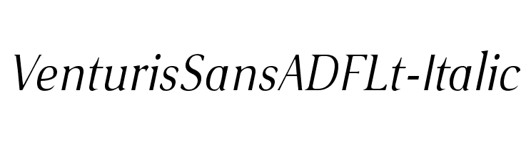 VenturisSansADFLt-Italic Font