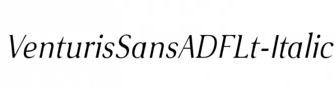 VenturisSansADFLt-Italic 