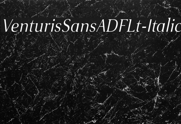VenturisSansADFLt-Italic Font examples