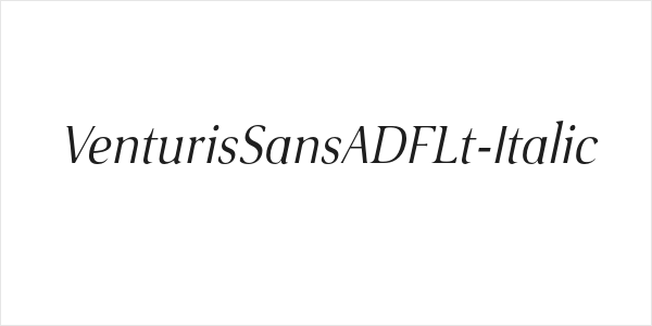 VenturisSansADFLt-Italic Logo