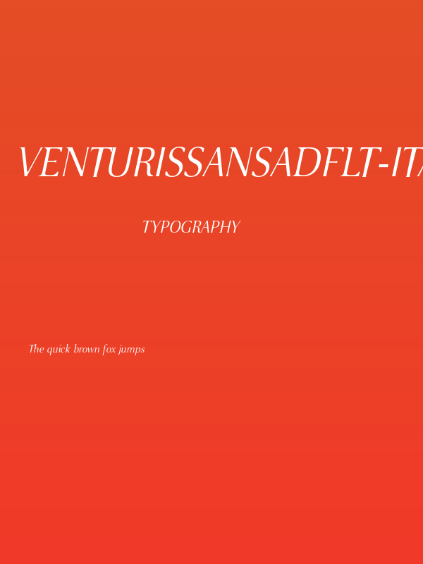 VenturisSansADFLt-Italic Poster