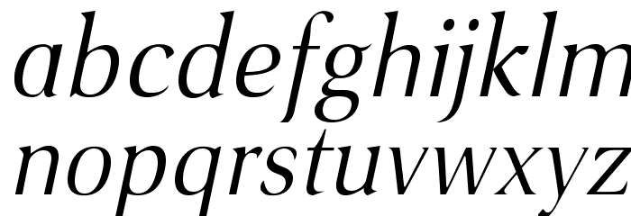 VenturisSansADFLt-Italic Font LOWERCASE