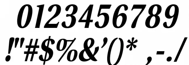 VenturisSansADFNo2-BoldItalic Font OTHER CHARS