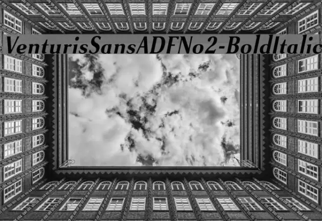VenturisSansADFNo2-BoldItalic Font examples
